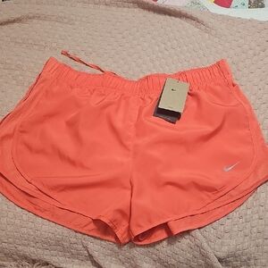 Nike Women's Coral-Orange Athletic Running Shorts